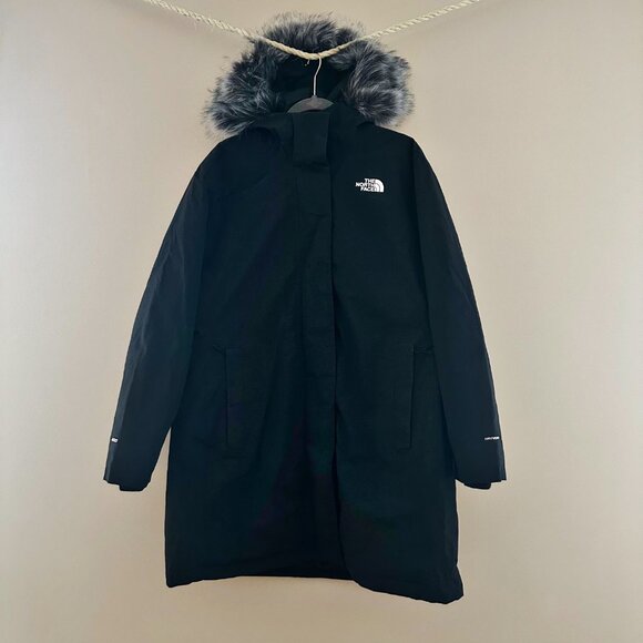 The North Face Women’s 2XL Arctic Parka Coat 600 Down Fill Black Jacket - Picture 6 of 16